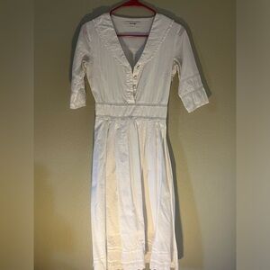 Simple Retro White Lace Dress